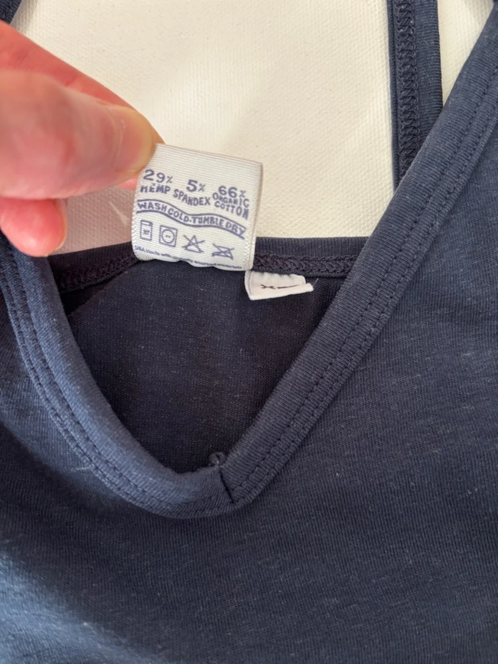 Jungmaven hemp and organic cotton Bralette in Navy, XS - Picture 6 of 10